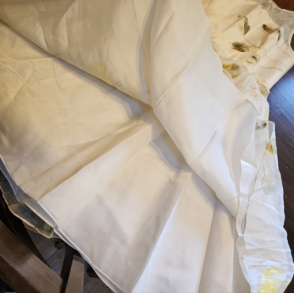 Barneys New York Vintage Silk Rare Hand-painted Floral Dress Size 8 - Picture 9 of 16